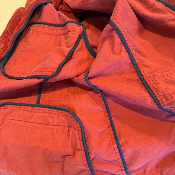 L.L. Bean Corduroy Blazer Jacket SZ XL Rust Fall Equestrian Academia VTG Stretch - Picture 12 of 13
